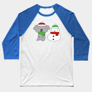 Koala and Snowman Baseball T-Shirt